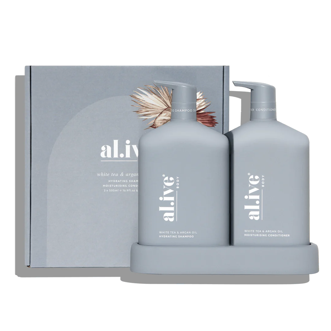 White Tea And Argan Oil Shampoo & Conditioner - Al.ive Body
