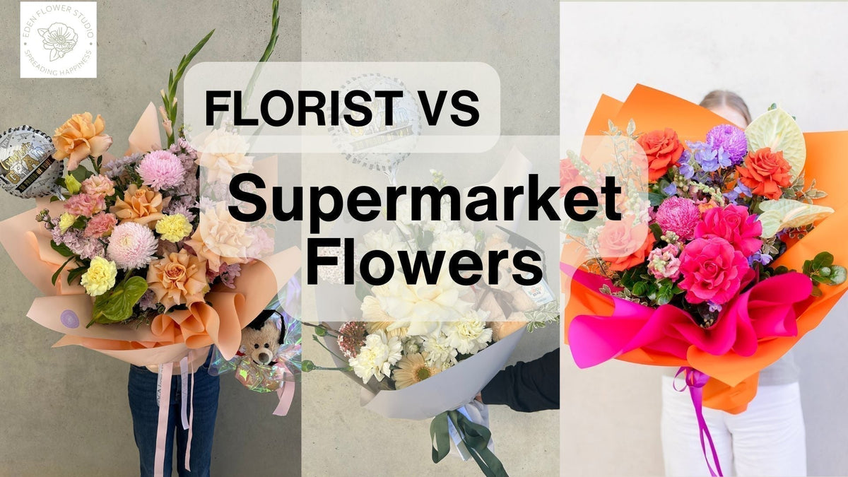 Image of florist vs supermarket flowers