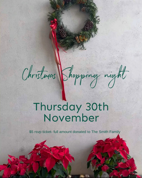 Christmas Shopping Night- Thursday 30th of November 2023